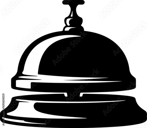Hotel Service Bell silhouette vector illustration