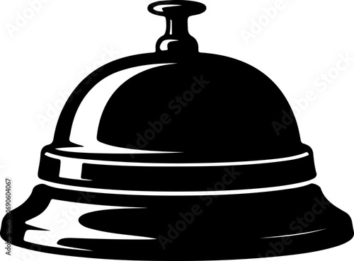 Hotel Service Bell silhouette vector illustration