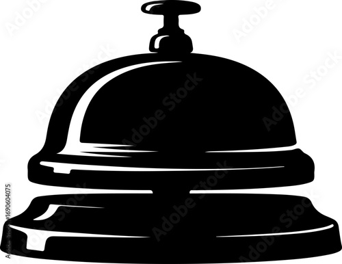 Hotel Service Bell silhouette vector illustration