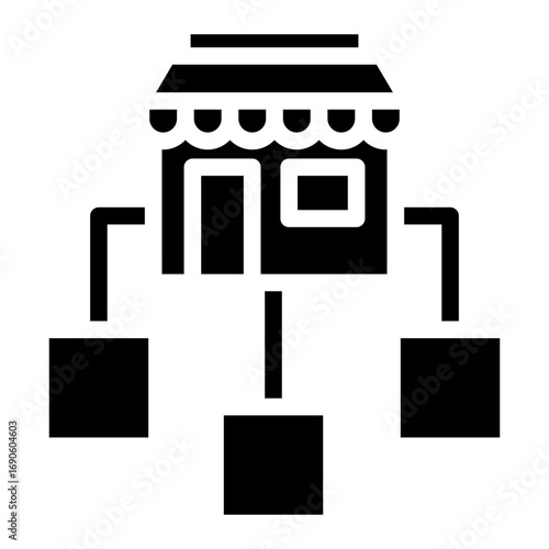 Franchse  icon glyph style vector illustration
