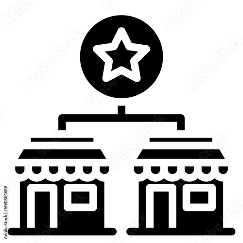 Parent company  icon glyph style vector illustration