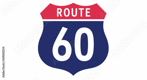 Route 60 Sign - A Symbol of American Highways.