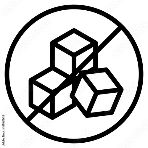 No sugar icon vector illustration