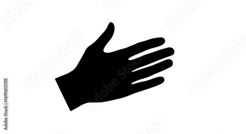 Human hand with fingers spread apart