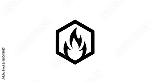 Fire symbol inside diamond 