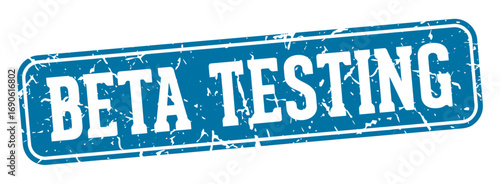 beta testing rectangular sign. beta testing stamp