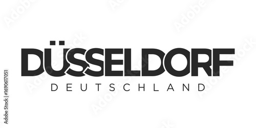 Dusseldorf Deutschland, modern and creative vector illustration design featuring the city of Germany for travel banners, posters, and postcards.