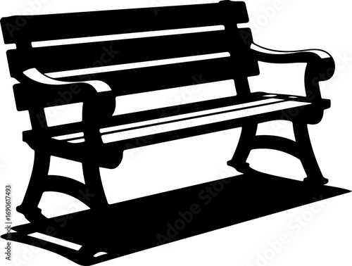 bench silhouette vector illustration