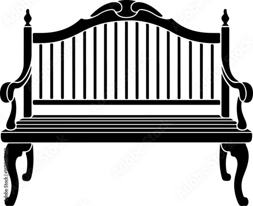 bench silhouette vector illustration