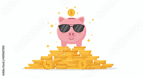 Creative modern flat vector illustration about finance and economy concept for image number 42 with white background