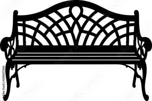 bench silhouette vector illustration