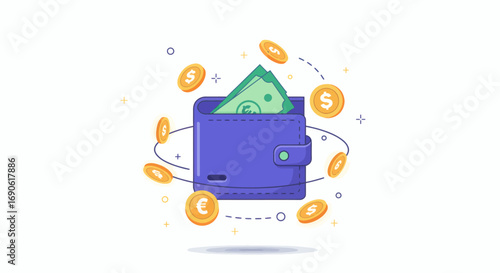 Creative modern flat vector illustration about finance and economy concept for image number 50 with white background