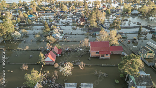 Global warming,climate change.Tsunami.Storms and destruction.Floods on the planet.The apocalypse, catastrophes.Natural disasters the riot.The remnants of human life are floating in dirty water.The end