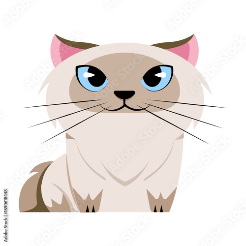 This Birman icon is suitable for Cat Breeds, Pets, etc.