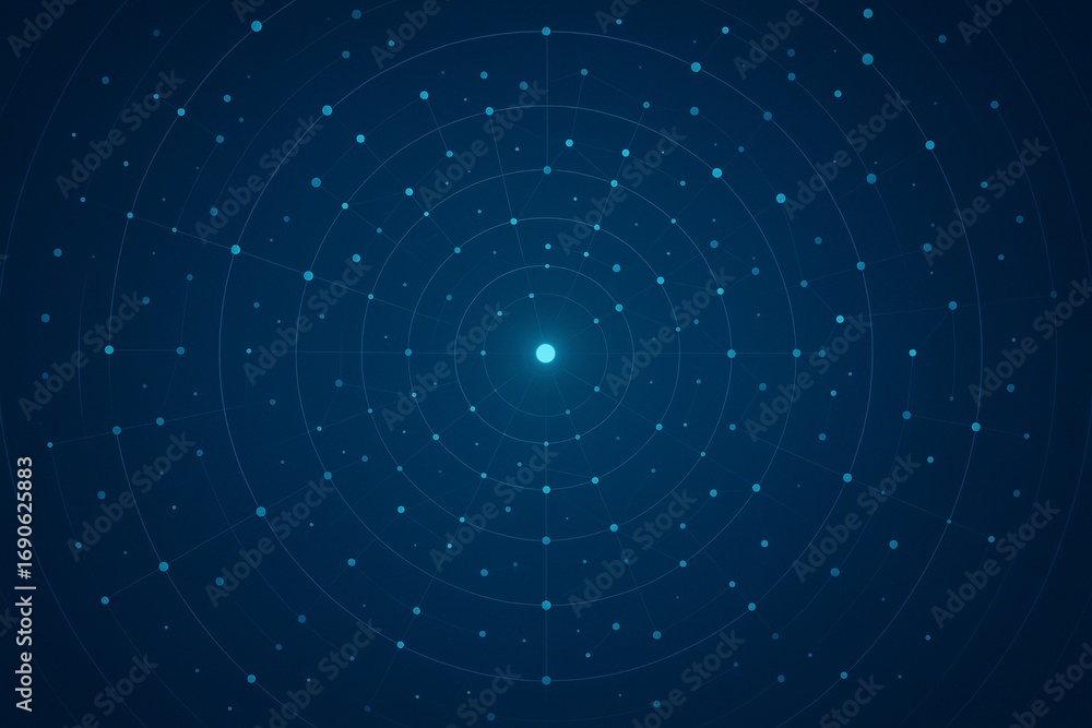 Obraz premium Radial Neural Network Geometry