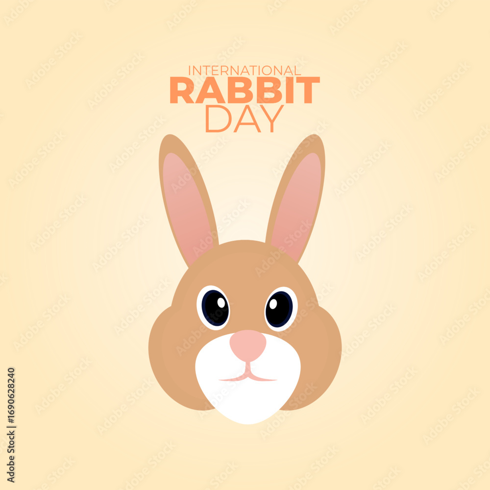 Obraz premium Vector graphic of International Rabbit Day for International Rabbit Day celebration.