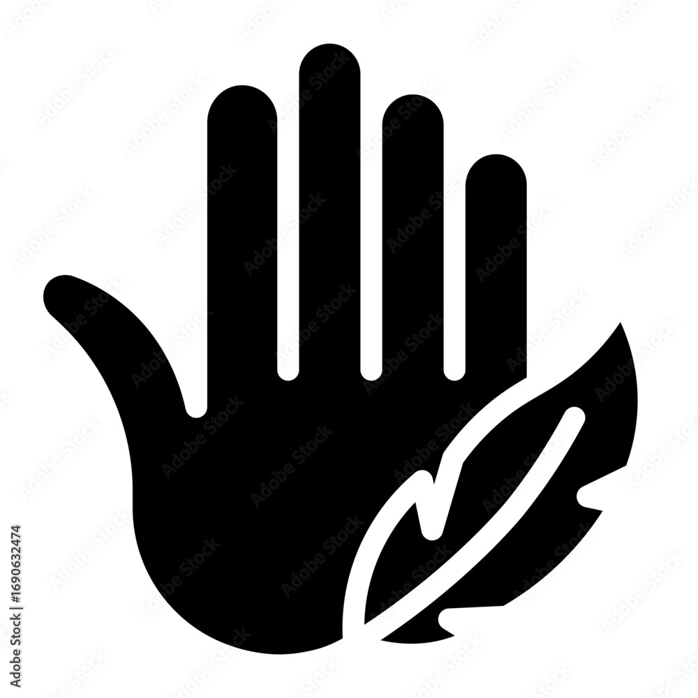 Obraz premium Sensitive skin icon glyph style vector illustration