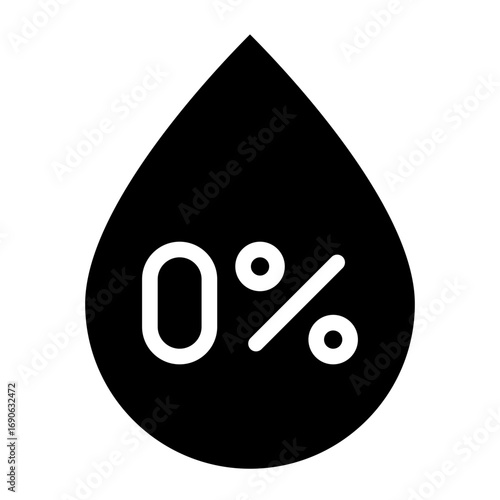  alcohol free  icon glyph style vector illustration