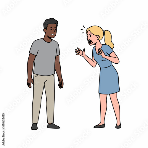 Angry Woman Arguing with a Man