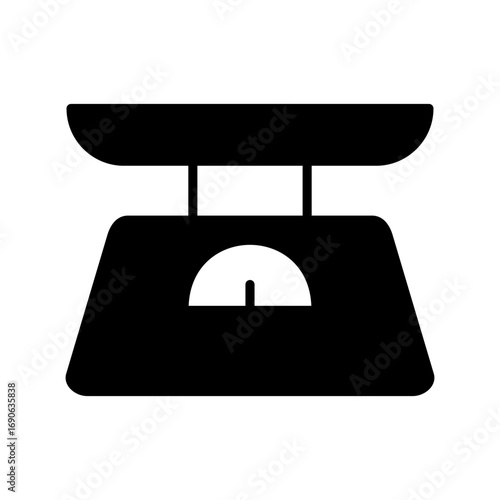 Classic Kitchen Weighing Scales Glyph Icon