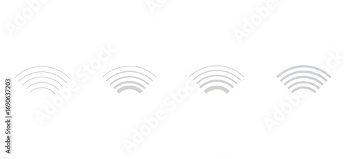 Grey circles waves. vector illustration