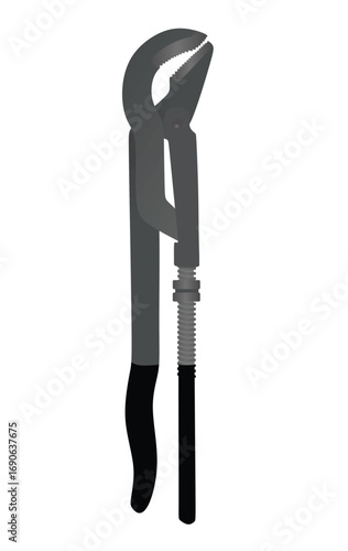 Grey adjustable pliers. vector illustration	
