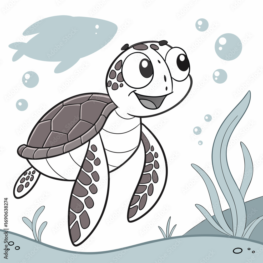 Fototapeta premium sea turtle vector