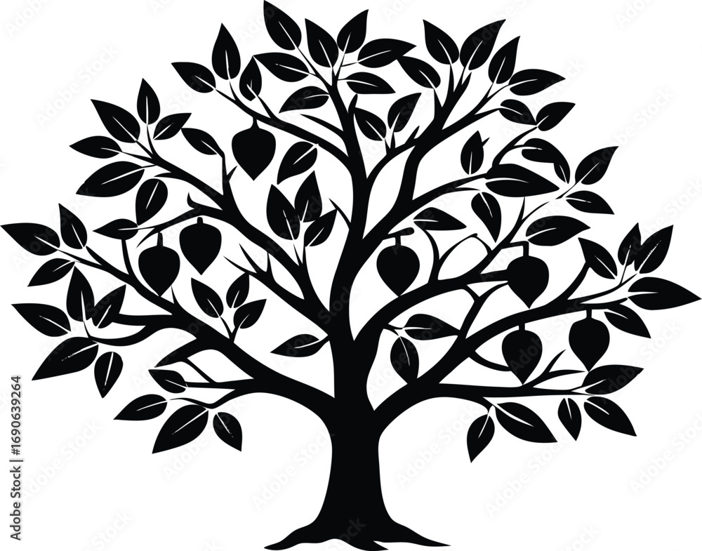 Obraz premium vector tree with leaves