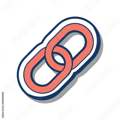 Link web vector art icon set illustration on white background