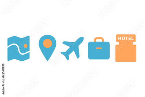 Travel & Location Icons – Gradient Adventure Theme
