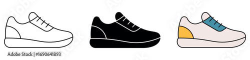 Sneaker shoes icon .Casual style footwear symbol. Fashionable shoe collection. Vector illustration .