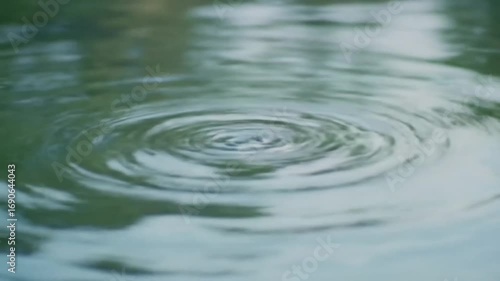 Ripples on Glassy Pond with Light Halos