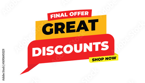 GREAT DISCOUNTS FINAL OFFER SHOP NOW – SALE BANNER