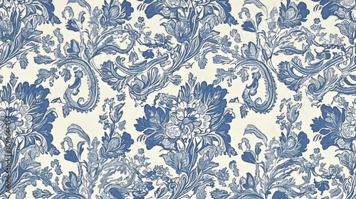 Blue and White Floral Pattern