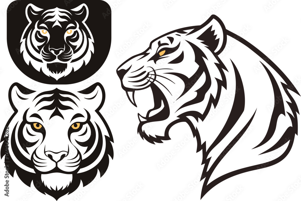 Obraz premium Adobe Illustrator Artwork of tiger head
