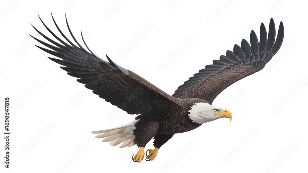 Naklejka premium american bald eagle