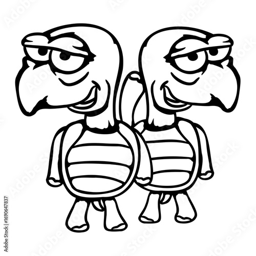 2 turtles friends funny silly ashamed team crew
