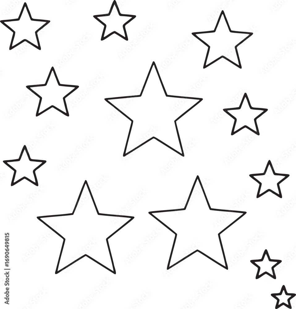 Star Outline Vector Collection Star Outline Vector Collection