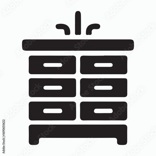 Bathroom vanity bathroom furniture black glyph icon