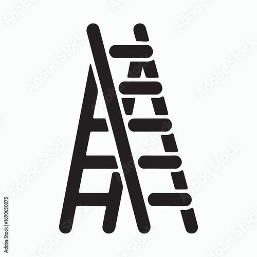 Bookshelf ladder solid icon stylish book storage