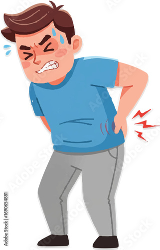 Back pain illustration icon