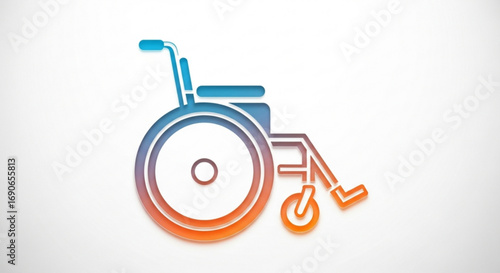 Wheelchair accessibility symbol for disabled persons and mobility assistance equipment design element vector