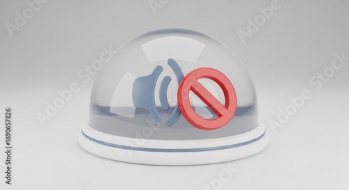 Mute sound volume audio off silence quiet no noise forbidden restriction sign icon symbol graphic element