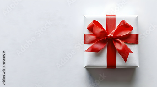 Wallpaper Mural Elegant gift box with red ribbon for special occasions and celebrations Torontodigital.ca