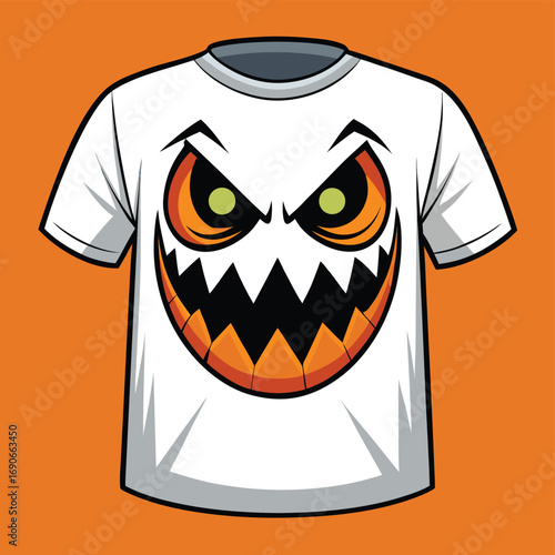 Clean white t shirt design with a prominent graphic element