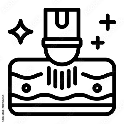 This Microneedling icon is suitable for use in Skincare, Dermatology, and related fields.