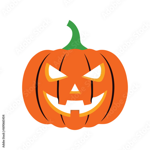 Scary jack o lantern halloween pumpkin carving festive autumn holiday celebration vector