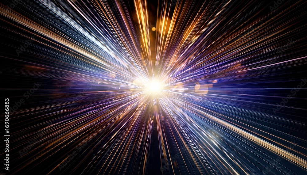 Obraz premium fantastic abstract burst beam light effect