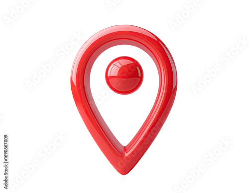 Free Download Glossy red location marker graphic - GFXLoad