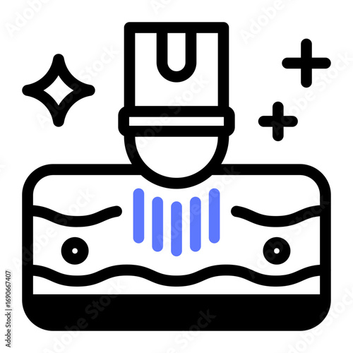 This Microneedling icon is suitable for use in Skincare, Dermatology, and related fields.